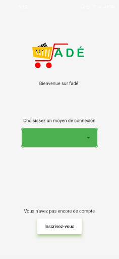 Android application Fadé screenshort
