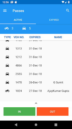 GetParking Parking MGMT System Screen 3