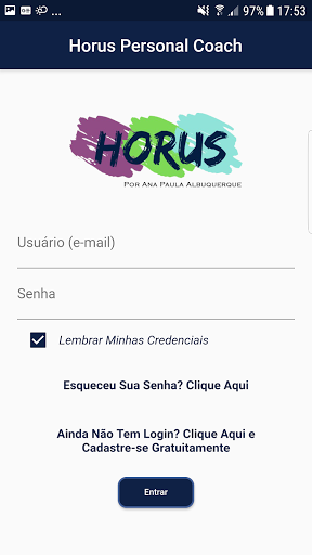 Android application Horus Desenvolvimento Pessoal screenshort
