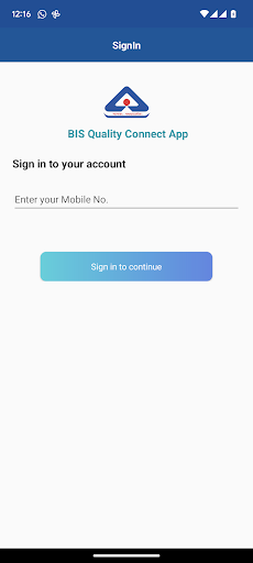 Android application BIS Quality Connect App screenshort