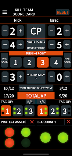 Android application Kill Team Score Card screenshort