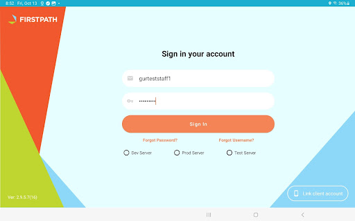 Android application FirstPath screenshort