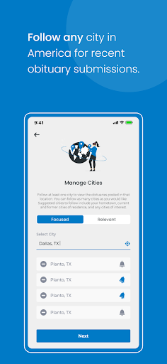 The Obituary App Screen 3