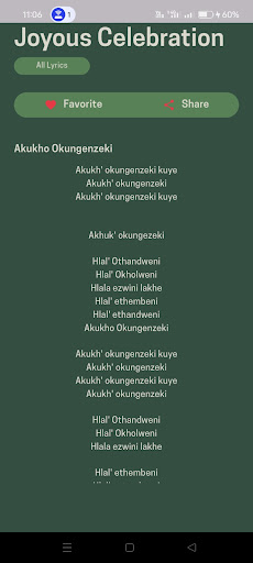 Joyous Celebration lyrics Screenshot 3 - AppWisp.com