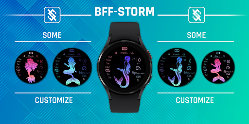 BFF53- Neon Art Mermaid Color screenshot 3