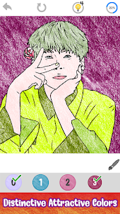 Korean Coloring Book Art Pages