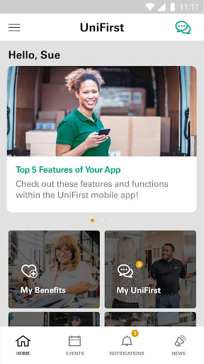 Android application UniFirst Team Partners screenshort