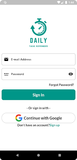 Daily Task Reminder Screen 2