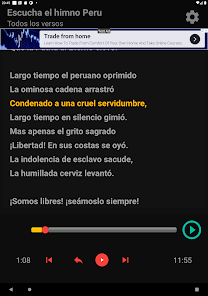 Imágen 17 Himno Peru 6 Estrofas Aprender android
