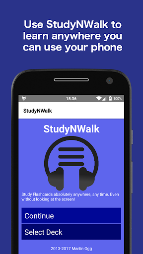 Android application StudyNWalk Flashcards screenshort
