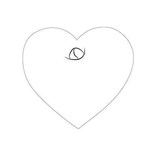 How to draw hearts in stages