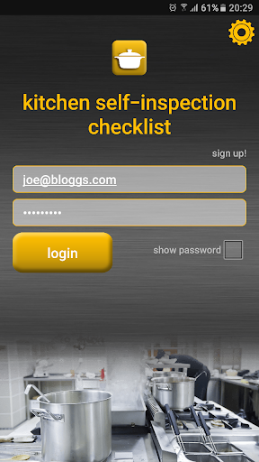Android application Kitchen Self Inspection screenshort