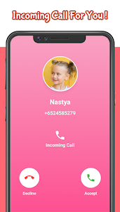 Nastya Fake call video & chat