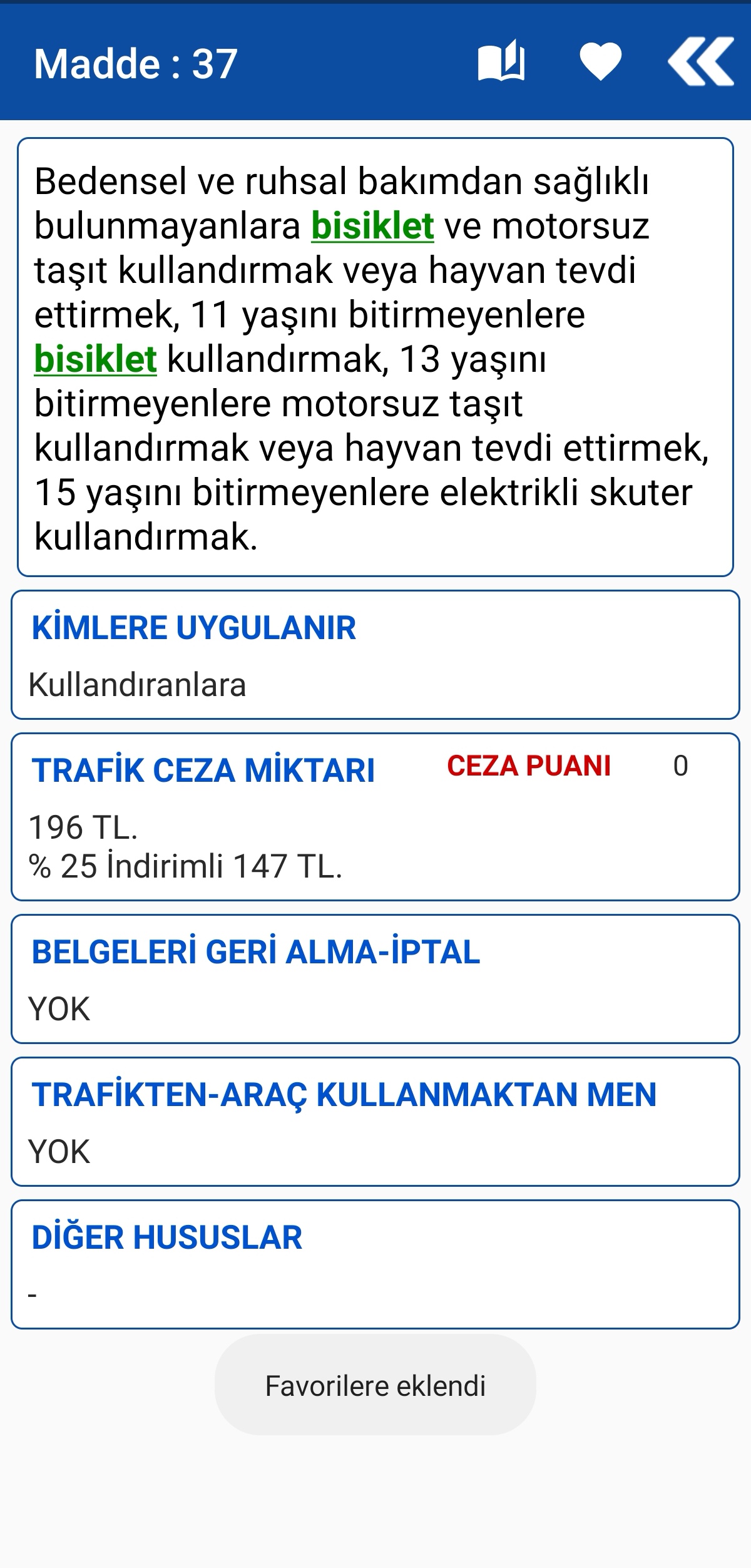 Android application Trafik Ceza Rehberi 2022 screenshort