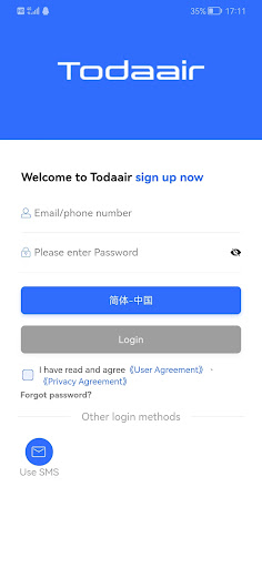 Android application Todaair screenshort