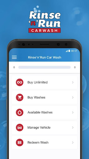 Android application Rinse’n’Run Car Wash screenshort