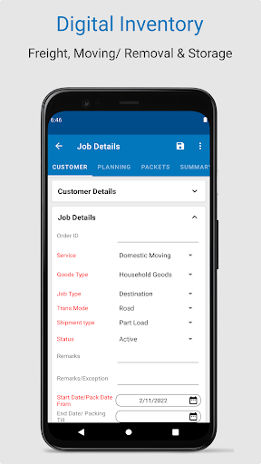 Android application Digital Logistics Inventory screenshort