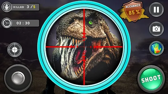 野生恐龍狩獵槍 3d 遊戲