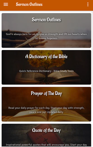 Android application Sermon Outlines screenshort