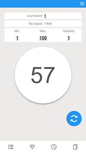 Android application Random Number Generator screenshort