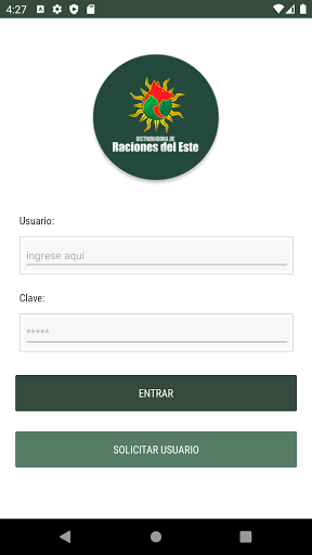 Android application Distribuidora Raciones del Est screenshort