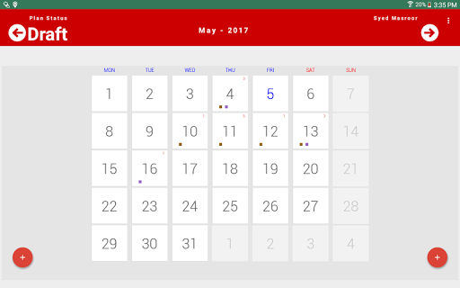 Master MoltyFoam Planner Screen 3