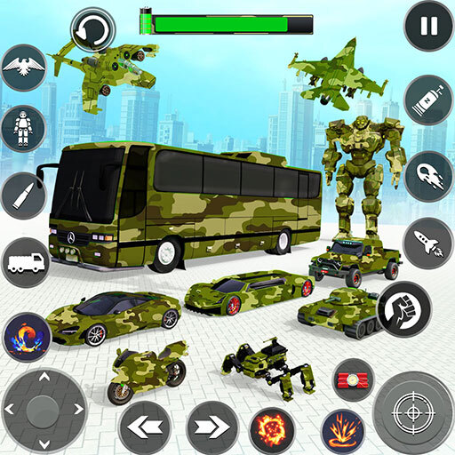 Army Bus Robot Flying Car 3D