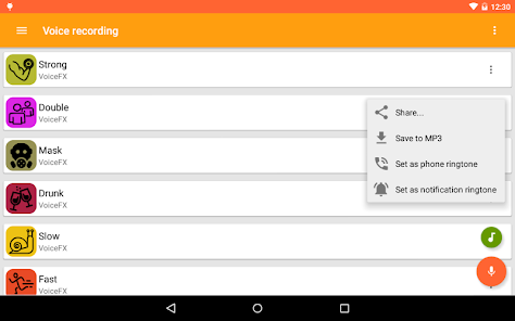 Screenshot 9 VoiceFX - cambio de voz con ef android