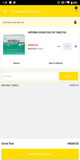 Android application FARMACIA CALDERON screenshort