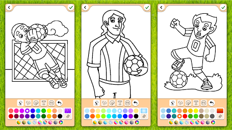 Football coloring book game