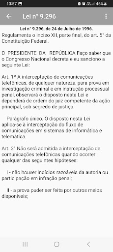 Lei nº 9.296 Escuta Telefônica Screen 2