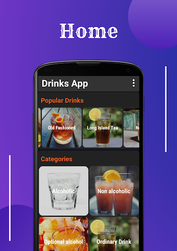 Drinks App  Beverage and cock