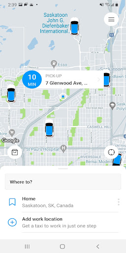 Hey Taxi Saskatoon Screen 2
