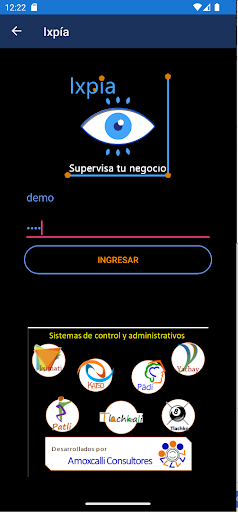 Android application Ixpia, supervisión remota screenshort
