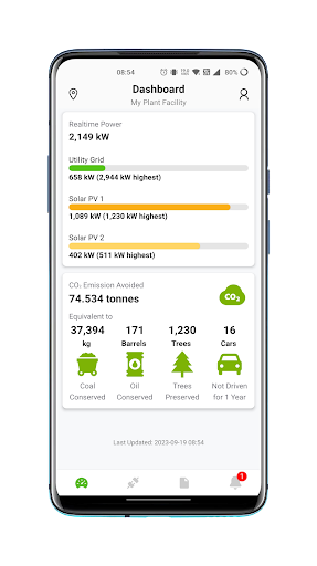 Energy Optimiser Screen 2