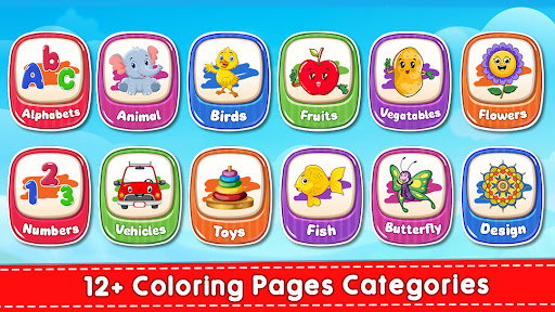 Coloring book: kids learning Screen 2
