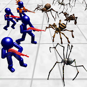 Stickman Spiders Battle Simula  for PC Windows and Mac