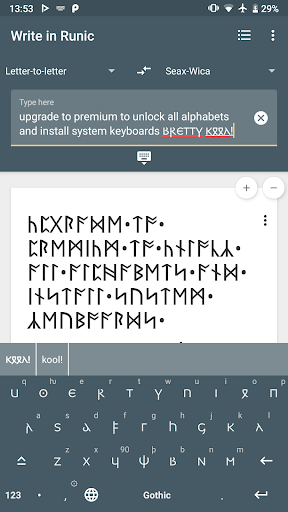 Write in Runic