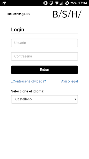 Android application Inductions@Home screenshort