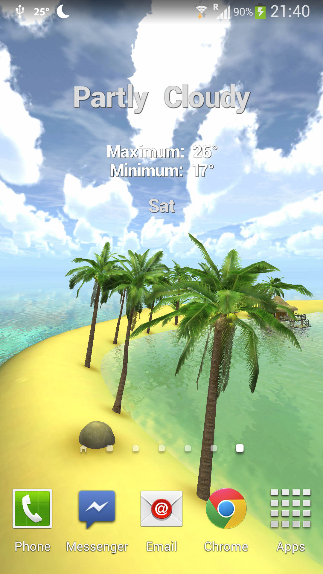 Android application Maldives 3D LWP, True Weather screenshort