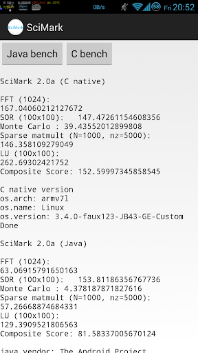 Android application SciMark screenshort