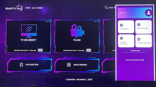 Bilo IPTV Pro Screen 3
