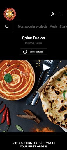 Android application Spice Fusion Finaghy screenshort