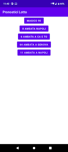 Android application Pronostici Lotto screenshort