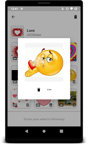 Captura de Pantalla 2 GIF2Sticker Stickers Animados android