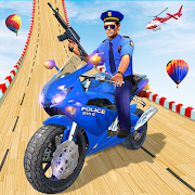 Police Bike Mega Ramp Impossible Bike Stunt Games