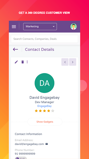 Android application EngageBay - Marketing, Sales C screenshort
