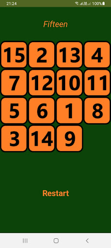 Android application Fifteen screenshort