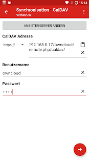iCal Import/Export CalDAV Screenshot