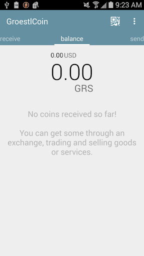 Android application Groestlcoinomi screenshort